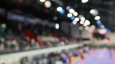 Spor salonu ile insanlar seyirci - de-odaklı hızlandırılmış, arka plan