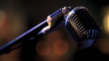 Gece kulübü sahne - metal Vokal mikrofon