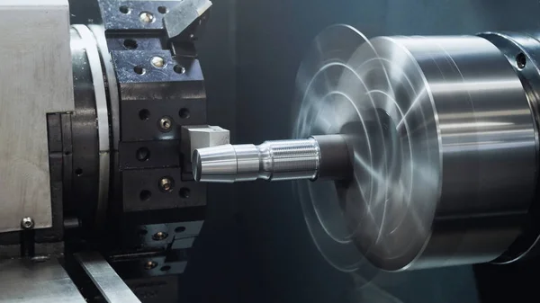 Döndürülmüş sanayi mekanizma - metal, endüstriyel arka plan makine işleme için otomatik