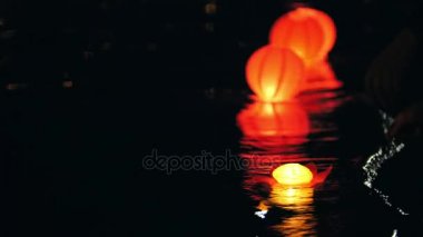 Kağıt fenerler On Water - romantik Festivali aydınlatma yüzen