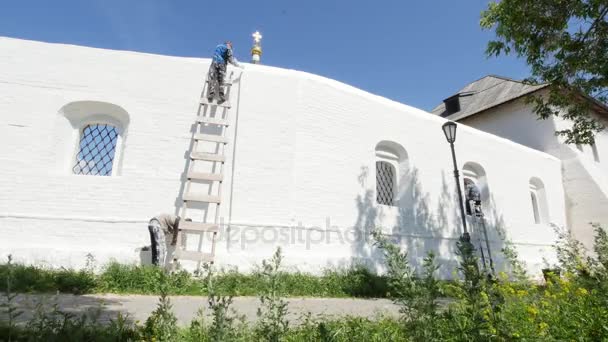 Sviyazhsk，2017 年 7 月 19 日，在俄罗斯鞑靼斯坦修道院的假设-教科文组织对象 — 图库视频影像