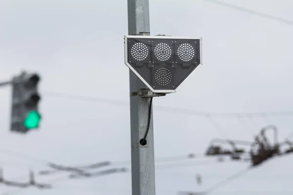 街に路面電車用信号機 — ストック写真