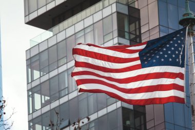 Cam Bina zemin üzerine Amerikan bayrağı