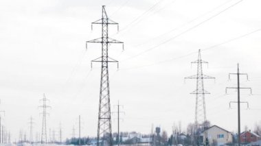 Kış kırsal manzara enerji ayağı ile