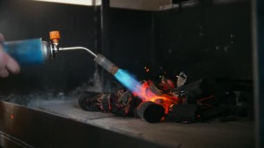 Kömür Gaz yakıcı kullanma Barbekü fırında çıra