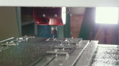 Cnc freze veya sondaj makinesi - çekim kaymak, ağır çekim