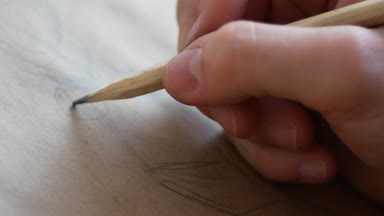 Eller kadın sanatçı, çizer çıplak model sketces