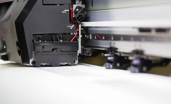 Professional printing equipment in the printing house in details