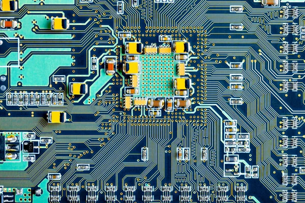 Motherboard mit Chip. — Stockfoto