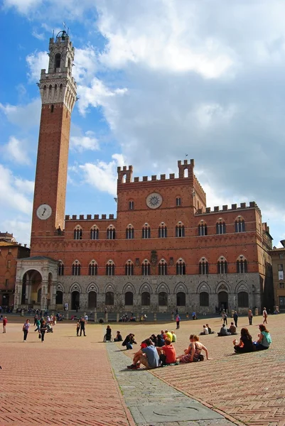 Palazzo Comunale en Siena . — Foto de Stock