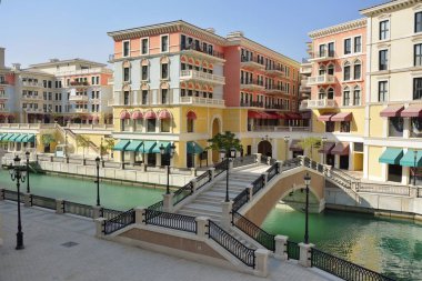 Sokak Görünümü'nde eskisi Quartier Doha, Katar.