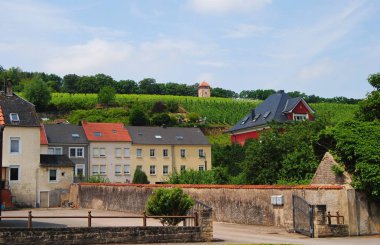 Schengen, Lüksemburg'daki sokak görünümü.