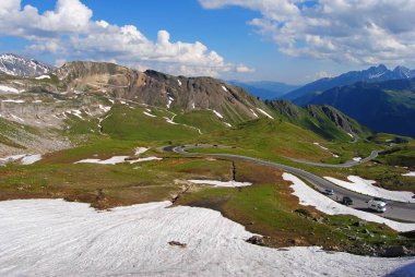 Hochtor Avusturya Alpleri'nde görünümünden.
