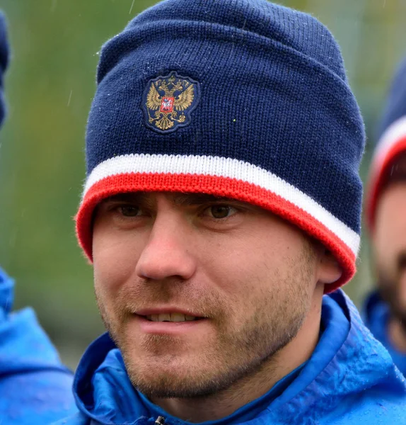 Le gardien de but international russe Igor Akinfeev en train — Photo