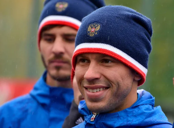 Russian striker and team captain Fedor Smolov in training sessio — Stock Photo, Image