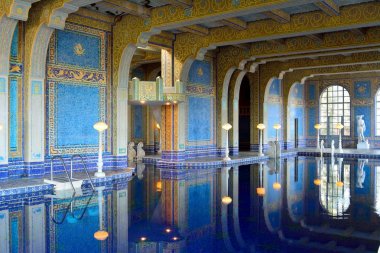 Indoor pool at the Hearst Castle in San Simeon, California. clipart