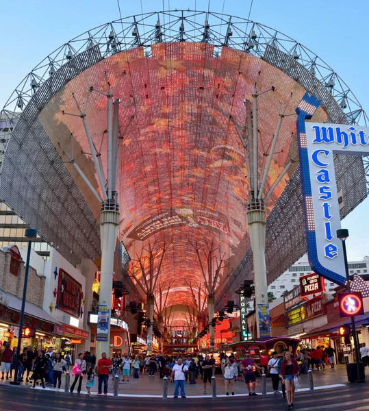 Widok na Fremont Street w Las Vegas — Zdjęcie stockowe