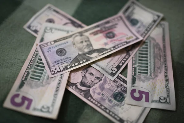 Dollar bills, money background. Dollars money set close up