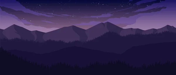 Montagnes et collines paysage — Image vectorielle