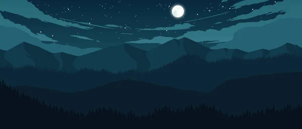 Montañas y colinas paisaje — Vector de stock