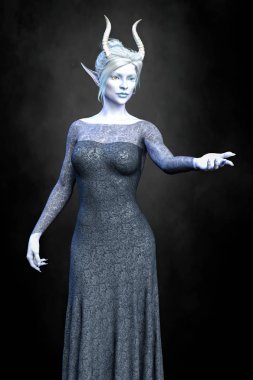 Güzel bir Buz Kraliçesi ya da Kar Kraliçesi 'nin resmi.