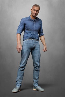 Yakışıklı, ciddi bir adamın görüntüsü