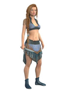 Genç ve güzel bir fantezi kadın karakterinin canlandırılması.