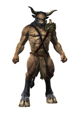 Bir Minotaur 'un 3D canlandırması