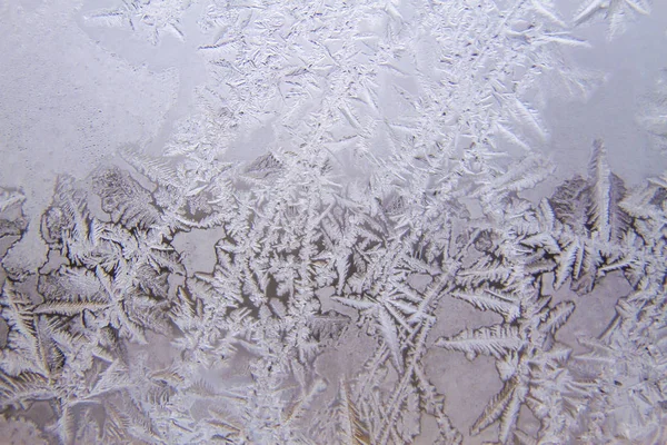 Textura de vidrio esmerilado como fondo. Invierno, concepto de clima frío — Foto de Stock