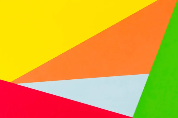 Sfondo di carta di colore giallo, rosso, verde, blu e arancione — Foto Stock