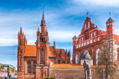 St Annes ve Bernadines kiliseler Vilnius, Litvanya.