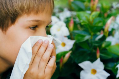 Çocuk Alerji olan doku ile açık