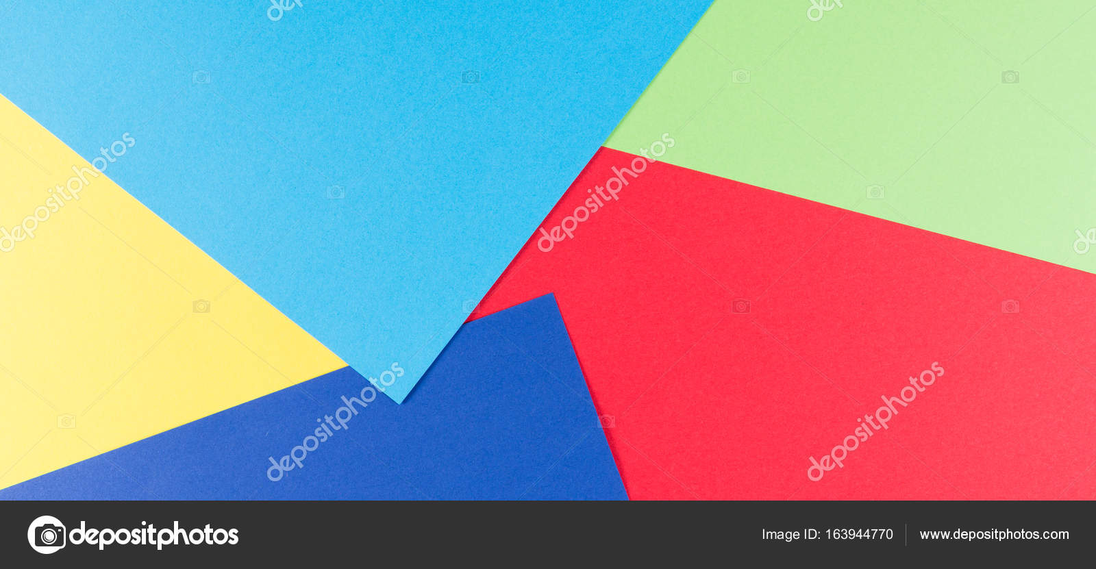 Color papers geometry flat composition background with yellow, green ... Color papers geometry flat composition background with yellow, green ...