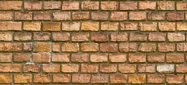 Old vintage red brick wall fragment background texture. Close up — Stock Photo, Image