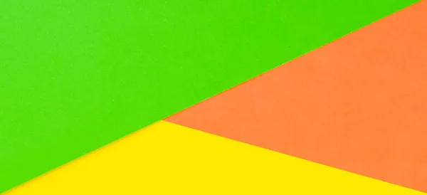 Yellow, green and orange color paper banner background