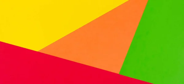 Κίτρινο, κόκκινο, πράσινο και πορτοκαλί χρώμα χαρτιού banner φόντου — Φωτογραφία Αρχείου