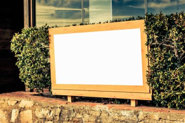 Dikdörtgen şeklinde kafe ya da Restoran tabela kadar sahte