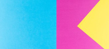 Soyut geometrik kağıt arka plan. Sarı, mavi ve mor renkler.