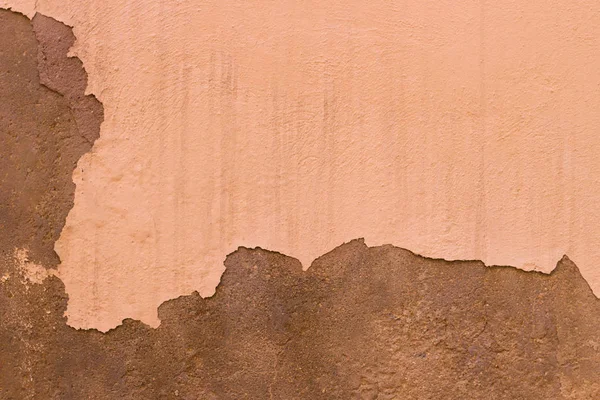 Dañado pintado beige marrón viejo pared fondo textura — Foto de Stock