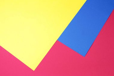 Renkli kağıtlar geometri düz kompozisyon arka plan