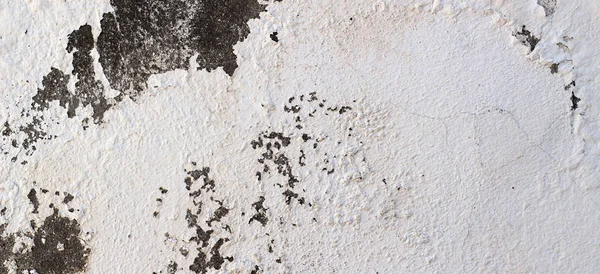 Antiguo fondo de banner de textura de pared de yeso negro y blanco agrietado — Foto de Stock