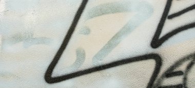 Grafiti beyaz. Gri siyah alçı duvar parçası soyut kentsel sokak ile sanat desen arka plan.