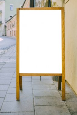 Ahşap menü kara tahta mockup kafe, bar, Restoran, dükkan sokaktan yakınındaki