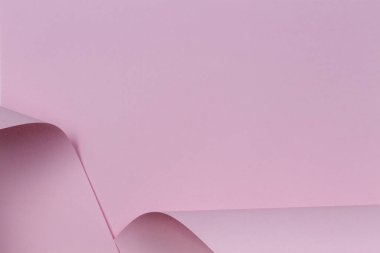 Soyut geometrik şekil pastel pembe renkli kağıt arka plan