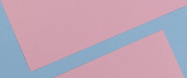 Soyut renkli kağıt dokusu arkaplanı. Minimum geometrik şekiller ve pastel mavisi çizgiler, açık pembe renkler