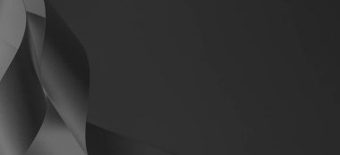 Soyut minimetrik geometrik şekil siyah renkli kağıt arkaplan