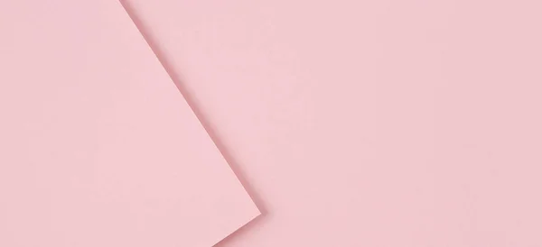 Fondo de banner de textura de papel de color abstracto. Mínimas formas geométricas y líneas en color rosa pastel — Foto de Stock