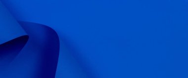 Abstract geometric shape classic blue color paper background