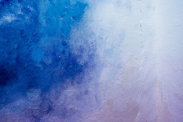 Abstrato azul e branco pintado parede textura fundo ao ar livre — Fotografia de Stock