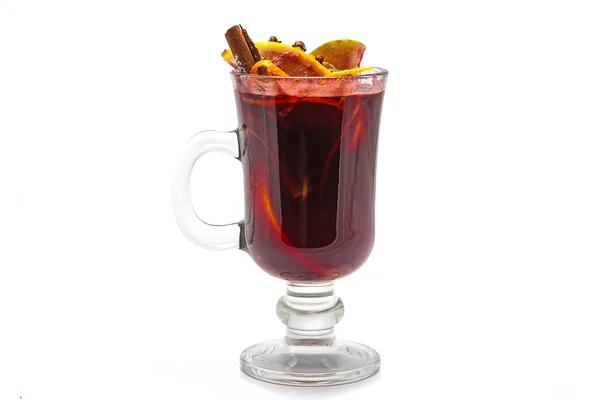 Mulled wine in the glass of Irish — Stock Photo, Image